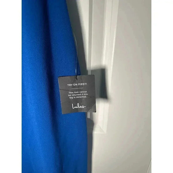 NWT | Lulus | Flaunt It Like That Royal Blue One Shoulder Jumpsuit - Picture 8 of 10